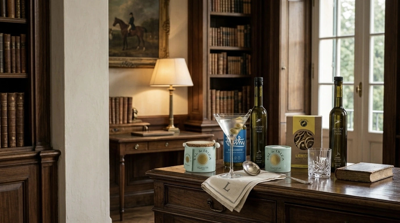 LELLO Pantry Collection herb bottles in a sunlit heritage kitchen