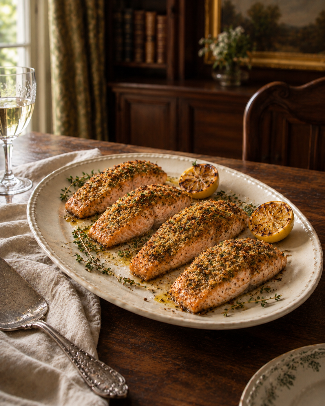 Roasted salmon