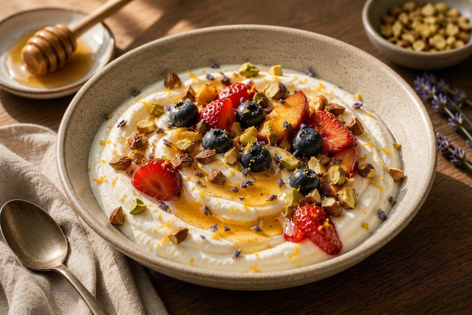 Greek Yogurt with Lavender Honey