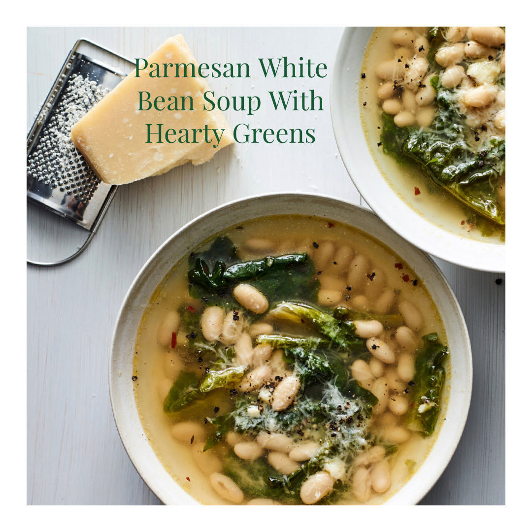 Parmesan White Bean Soup With Hearty Greens