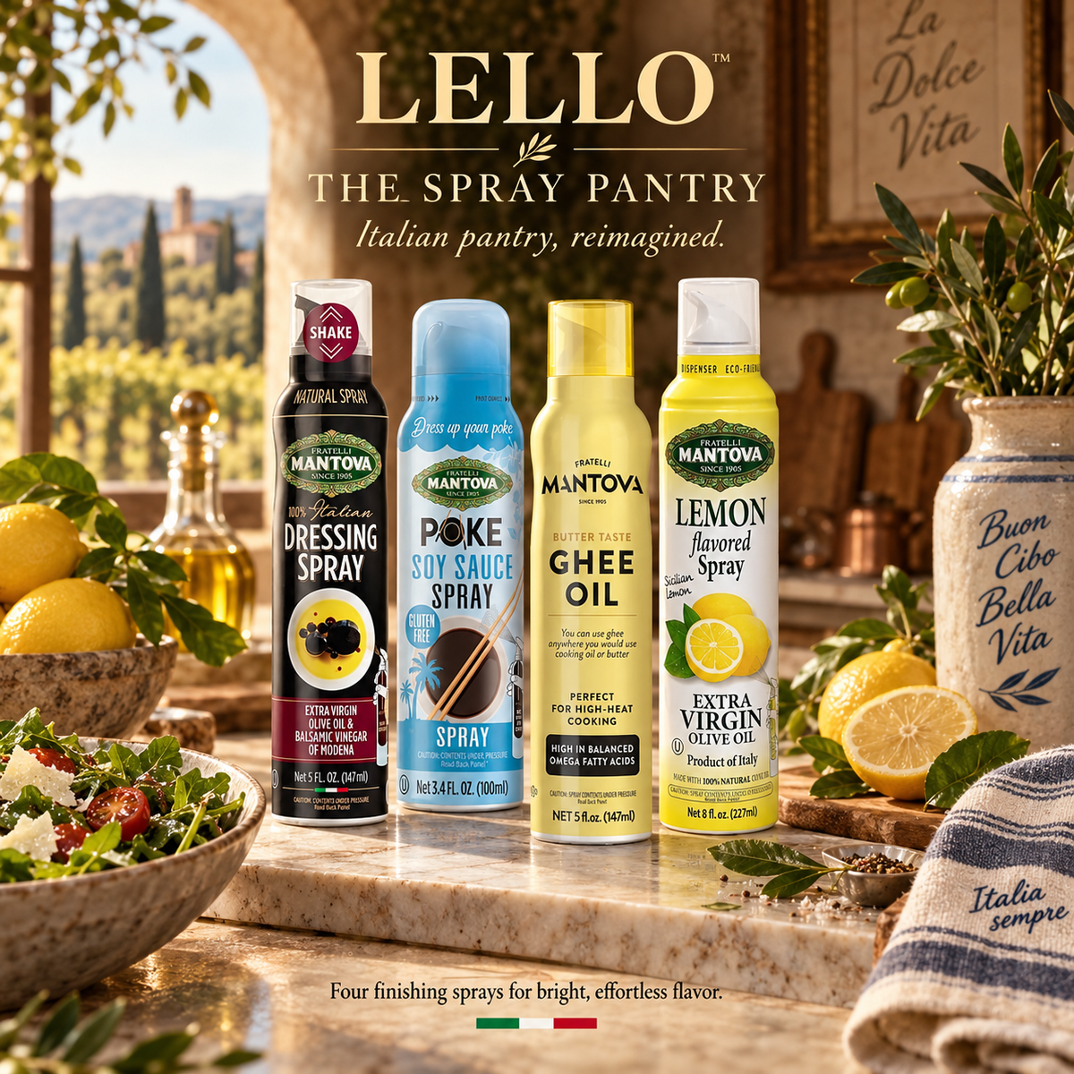 Mantova finishing sprays from The Spray Pantry at Lello