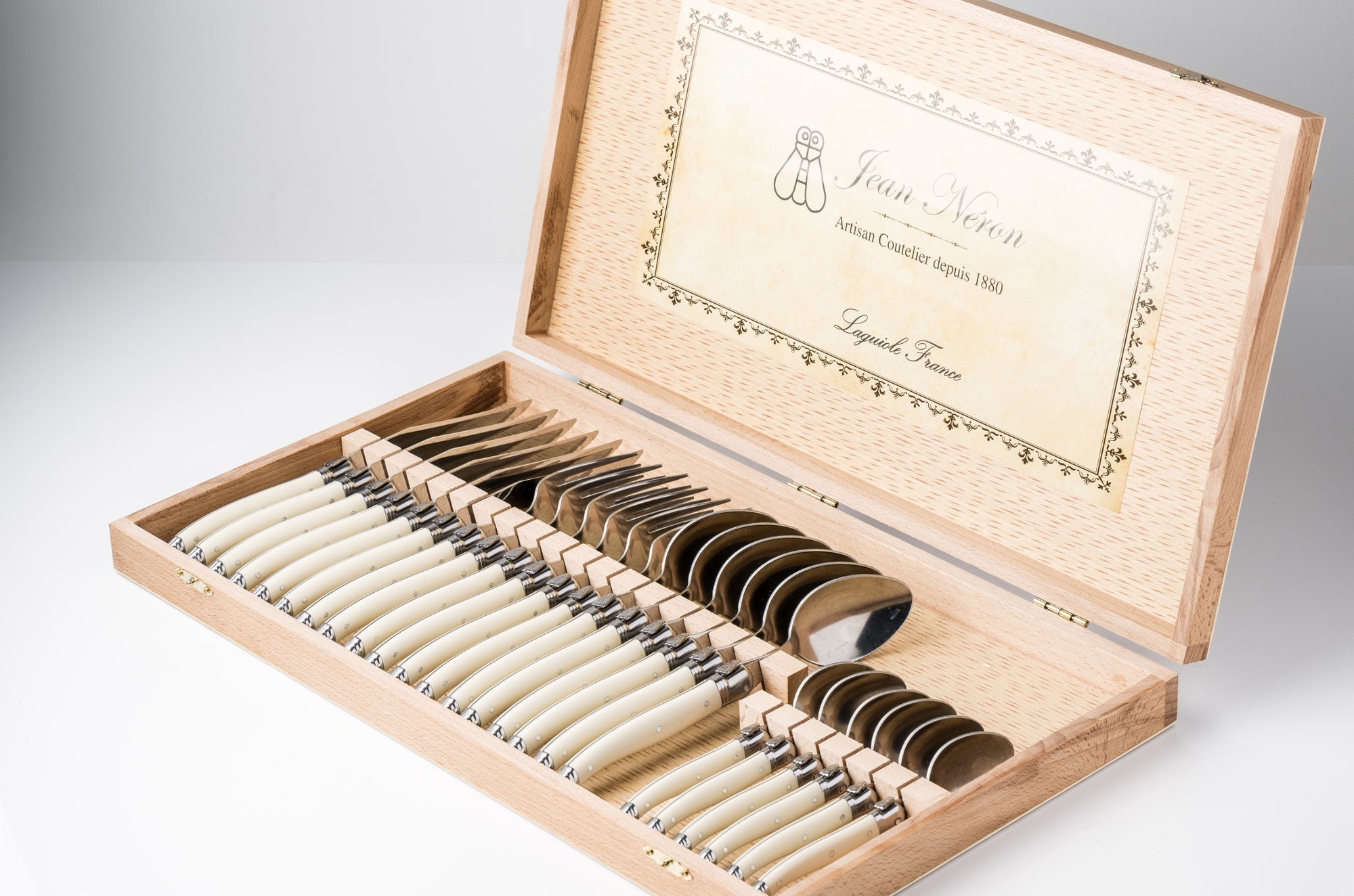 Laguiole Ivory Flatware In Presentation Box (Set of 24) - Lello.Store