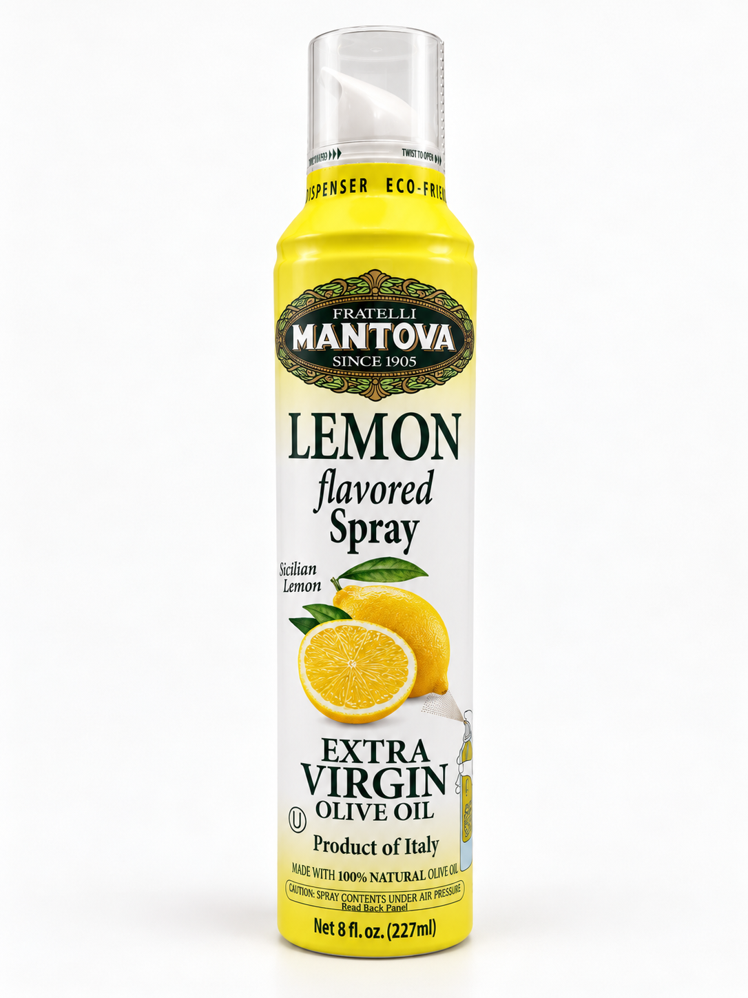 Mantova Sicilian Lemon Extra Virgin Olive Oil Spray — 8 oz