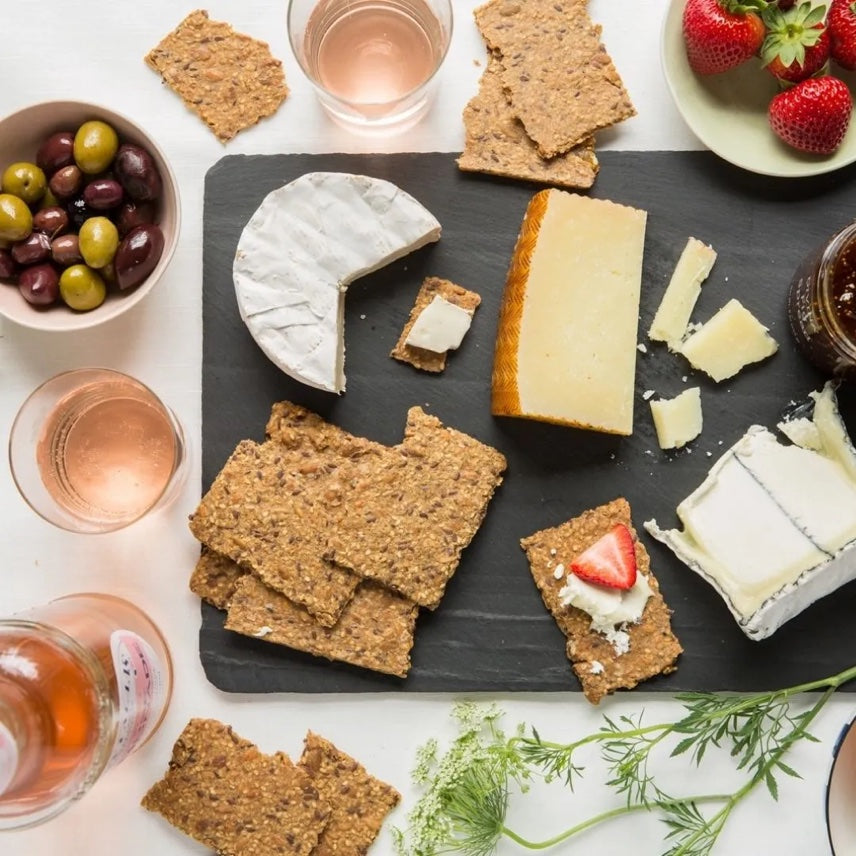 Knekkebrød crispbread with artisan cheese board
