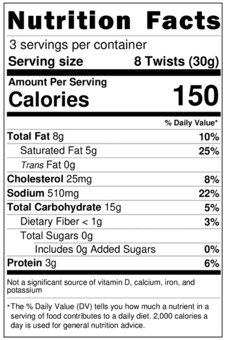 Drinks twists nutrition facts