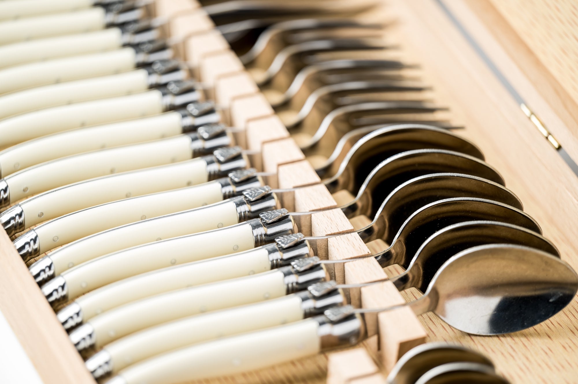 Laguiole Ivory Flatware In Presentation Box (Set of 24) - Lello.Store