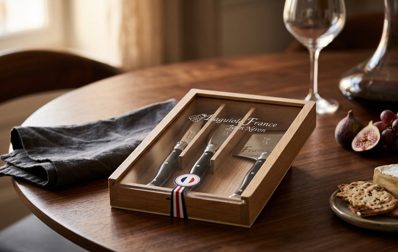 Laguiole Mini Black Cheese Set in Presentation Box (Set of 3)
