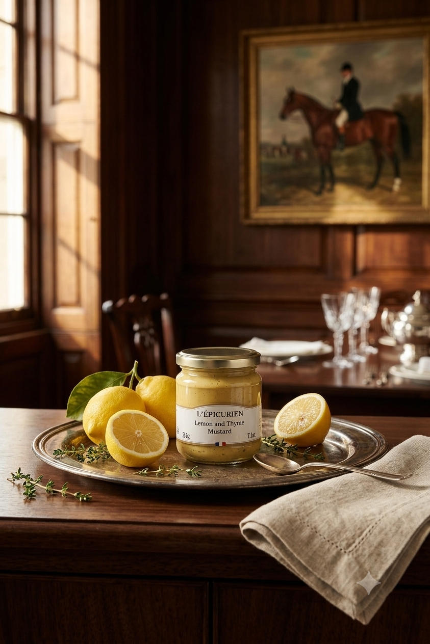 L’Épicurien Mustard with Lemon Zest and Thyme