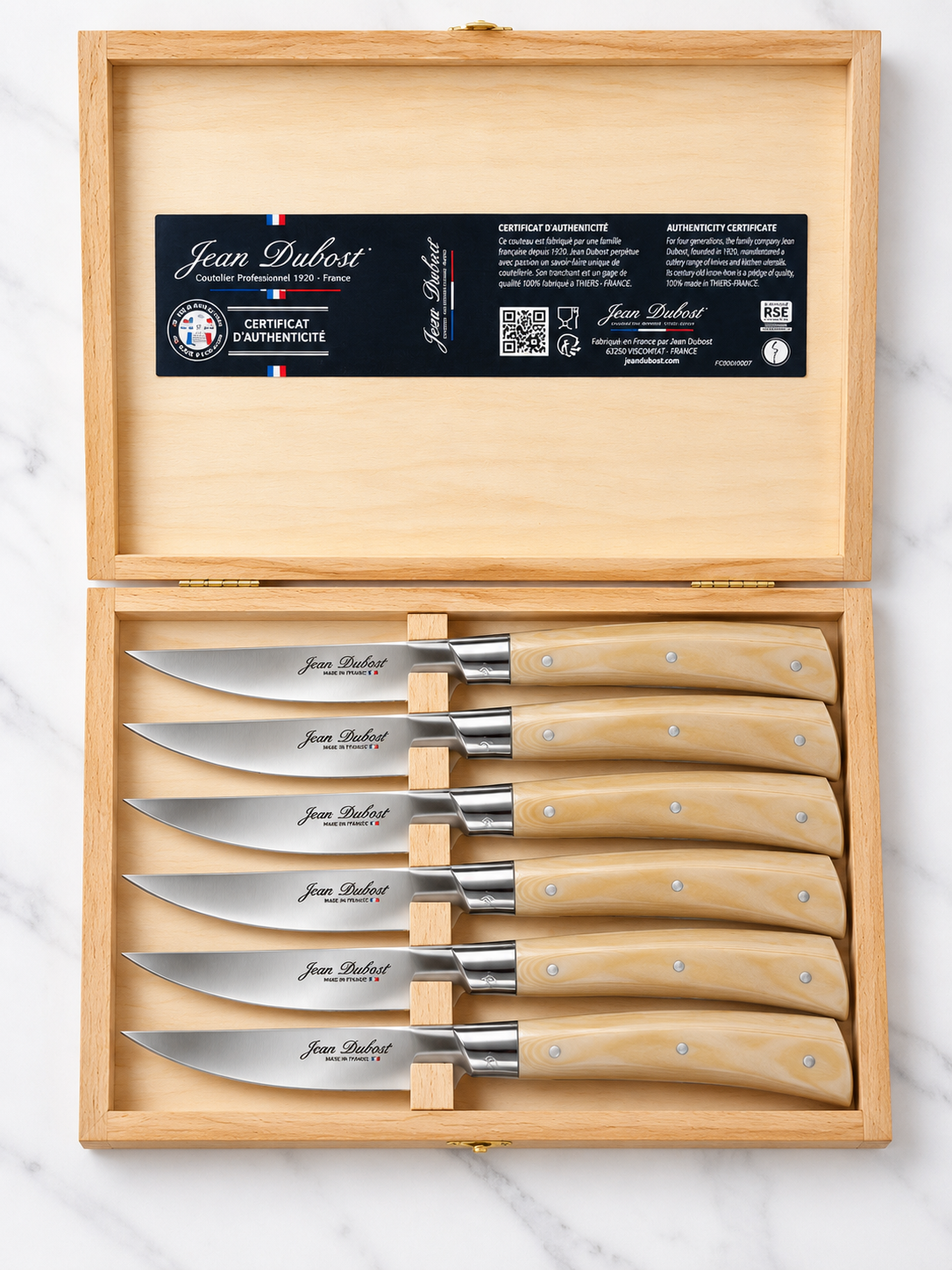 Jean Dubost Laguiole Steak Knives — Set of Six