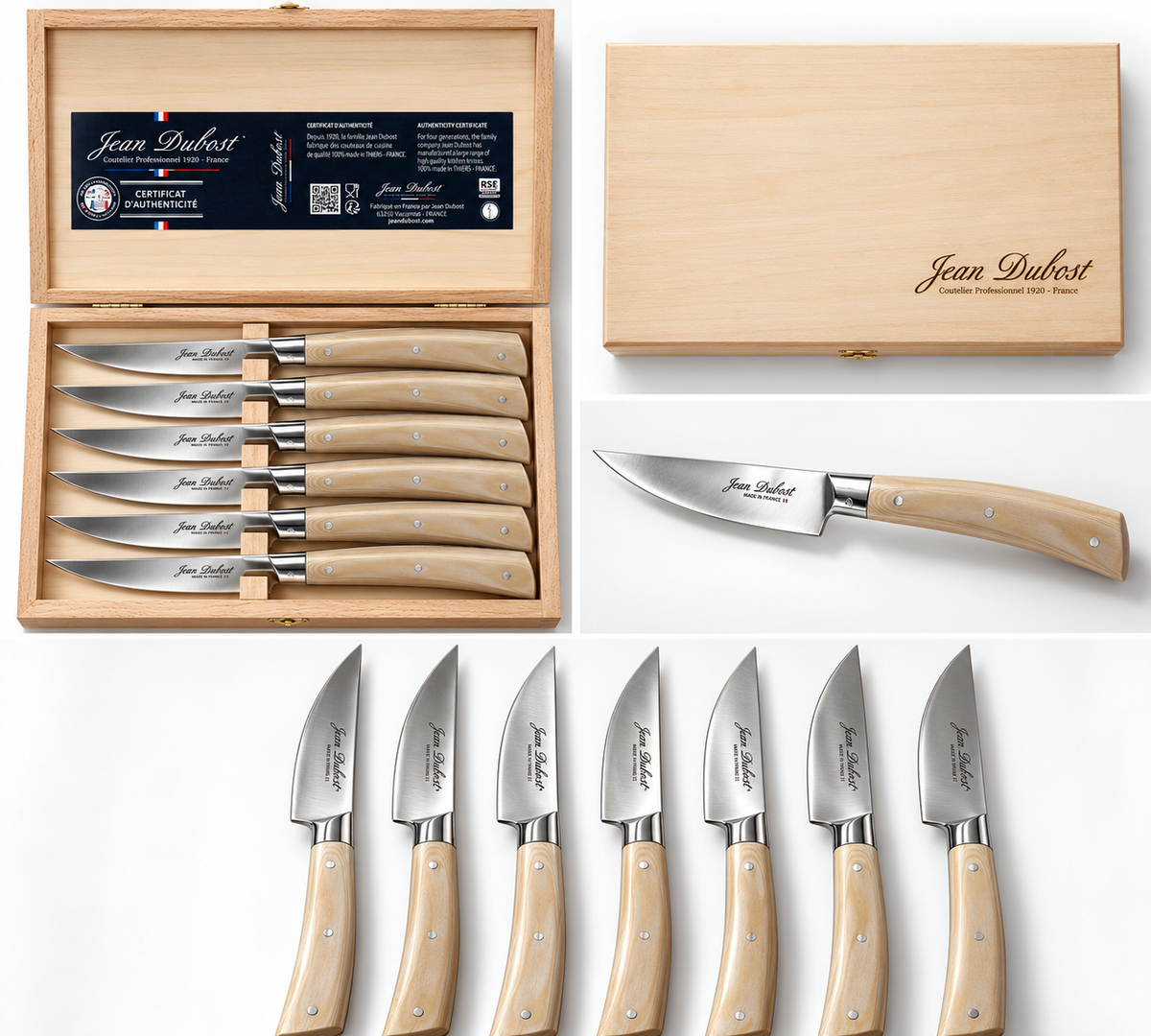 Jean Dubost Laguiole Steak Knives — Set of Six