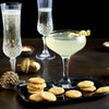 Drinks biscuits served with champagne cocktails