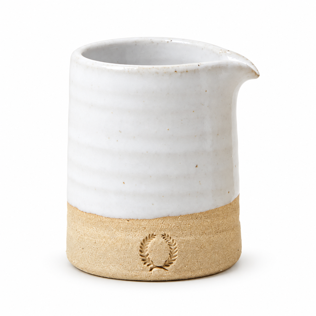 Farmhouse Pottery Silo Pitcher, Petite 3 oz, on a white background