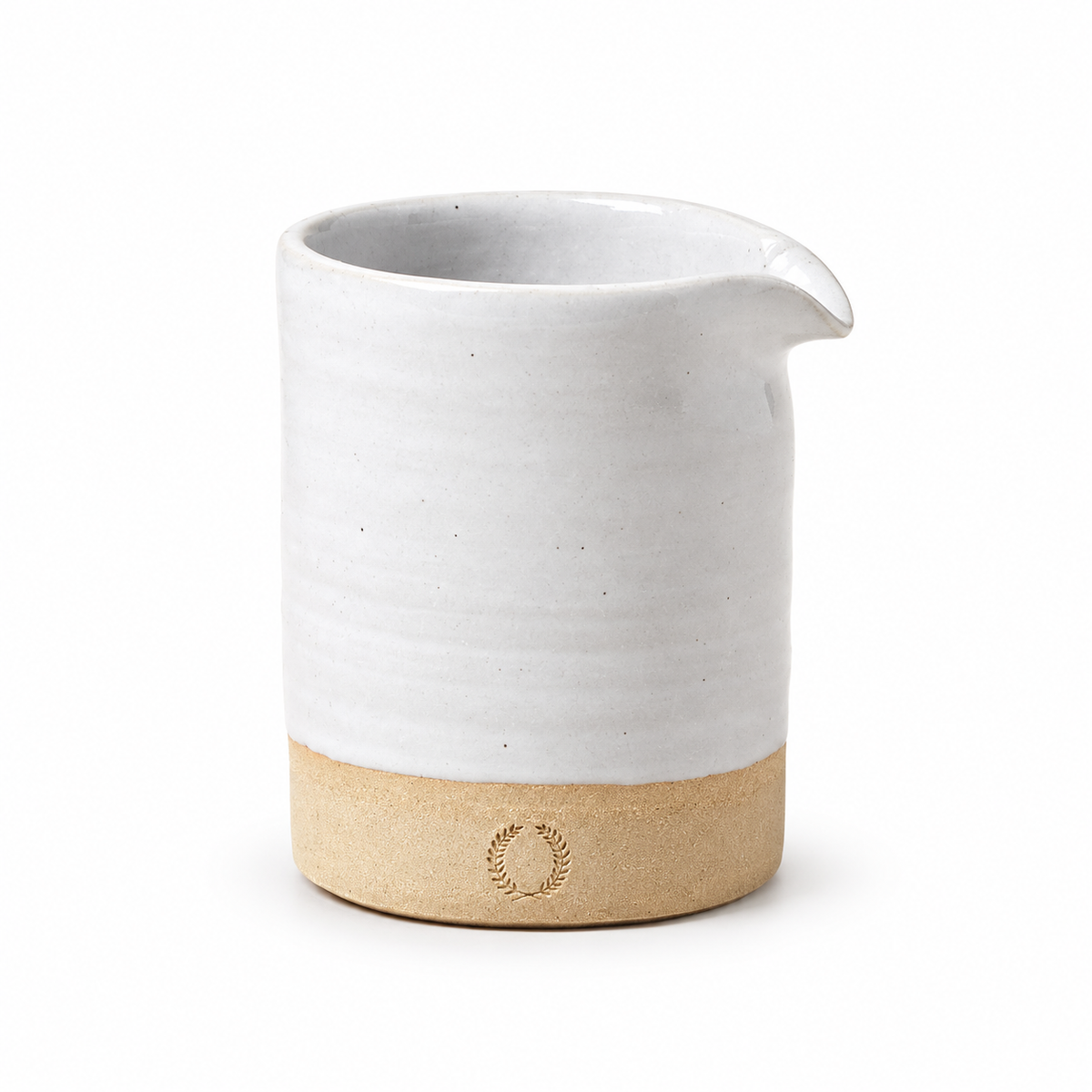 Farmhouse Pottery Silo Pitcher, Small 9 oz, on a white background