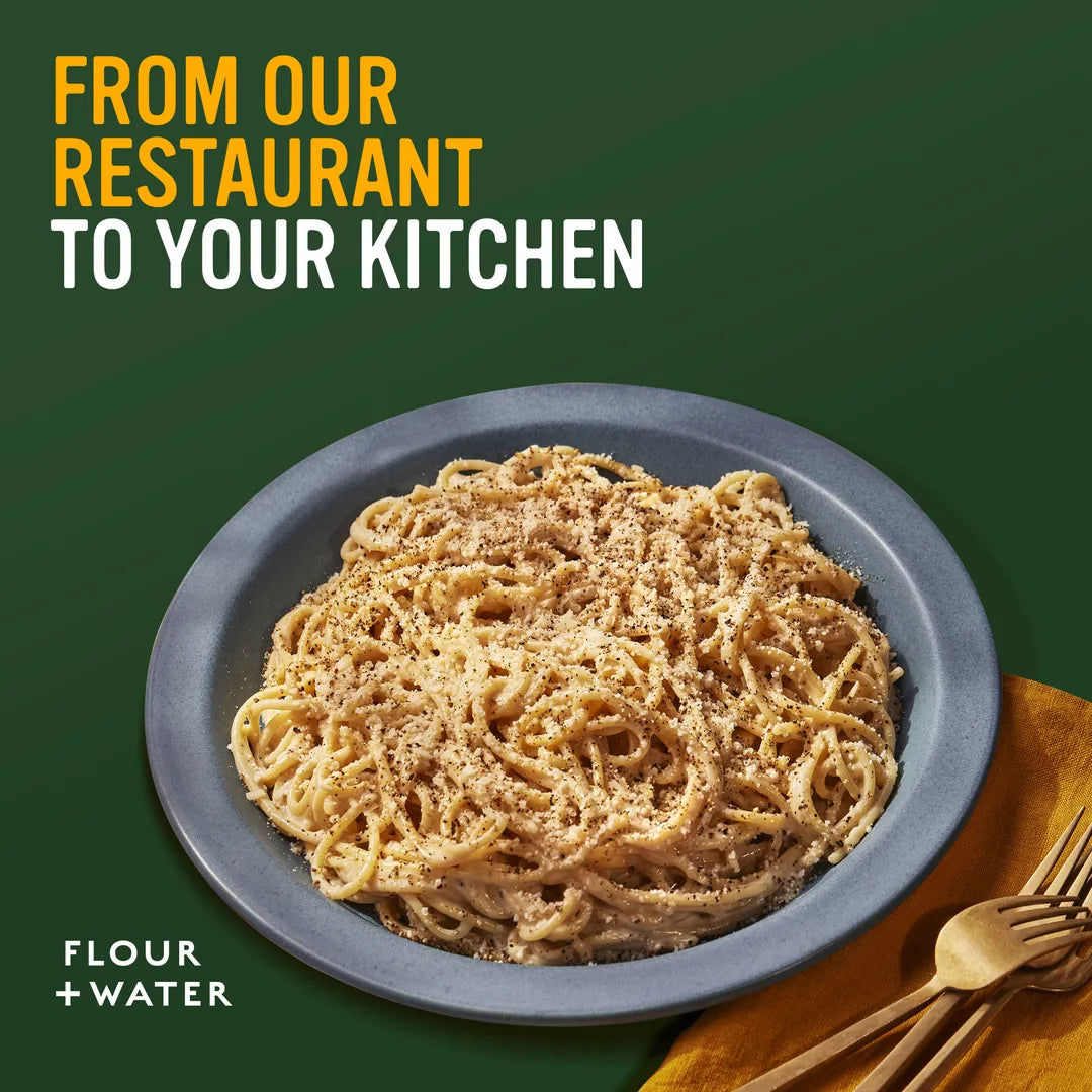Serving suggestion: Flour + Water spaghetti with grated cheese and black pepper