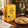 Aged Gouda and Red Onion Drinks Biscuits with white wine, serving suggestion