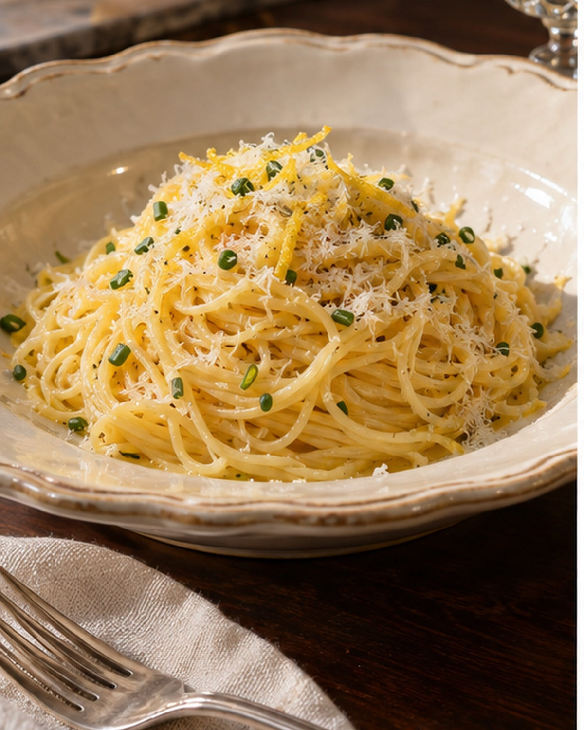 Cipriani Tagliolini al Limone with Parmigiano and lemon olive oil