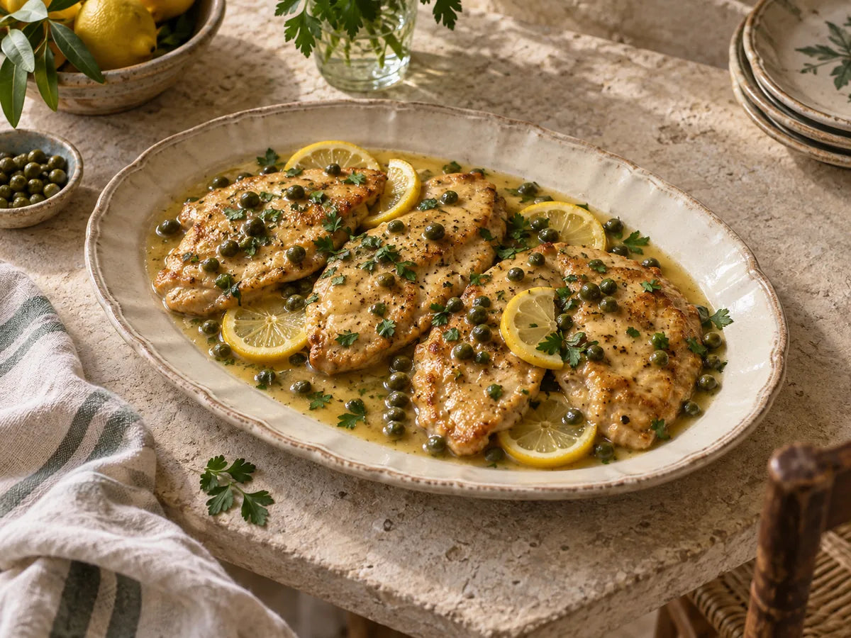 Chicken Piccata with Lemon & Mediterranean Capers
