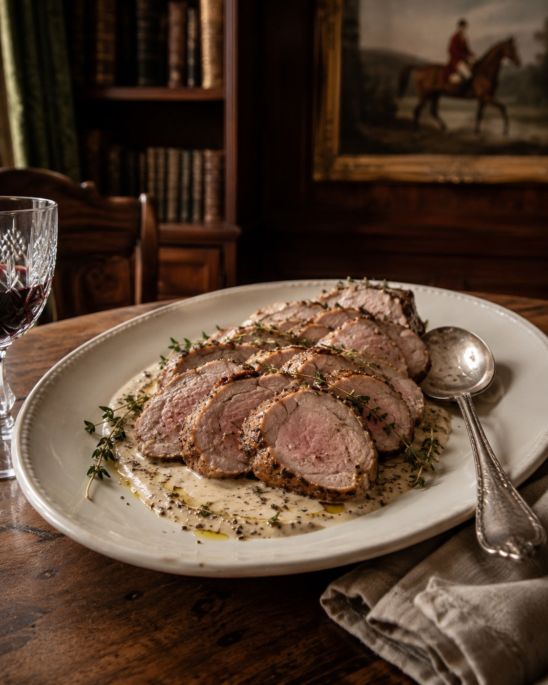 Pork Tenderloin with Périgord Truffle Mustard Cream