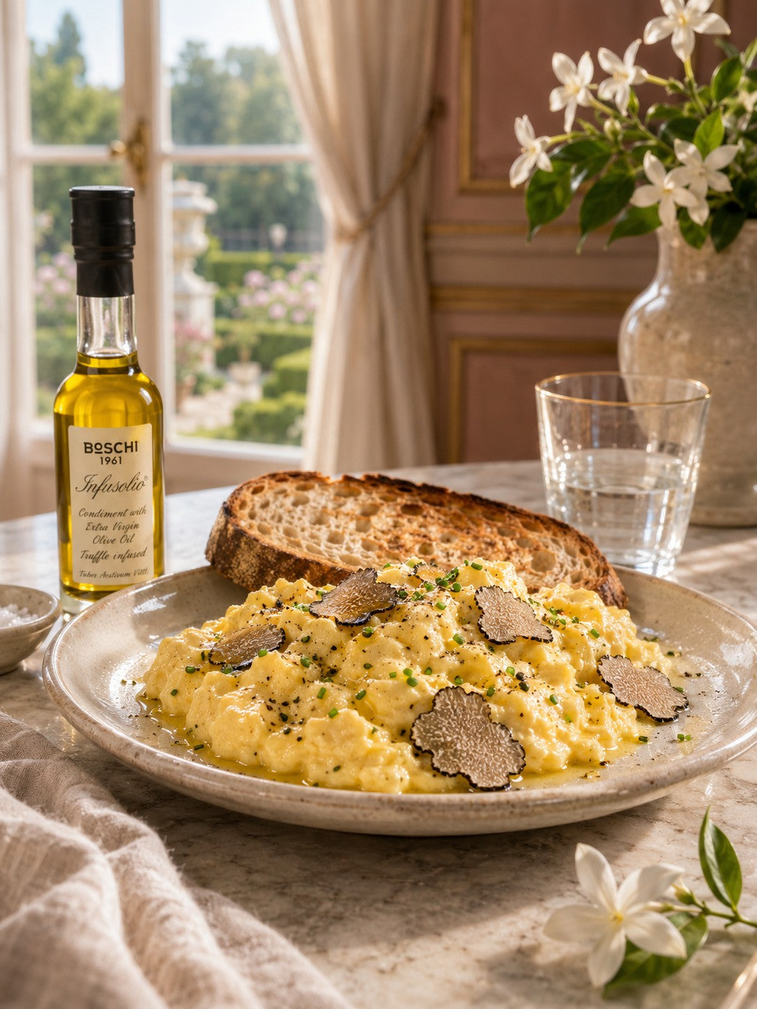 Soft Scrambled Eggs with Truffle Oil