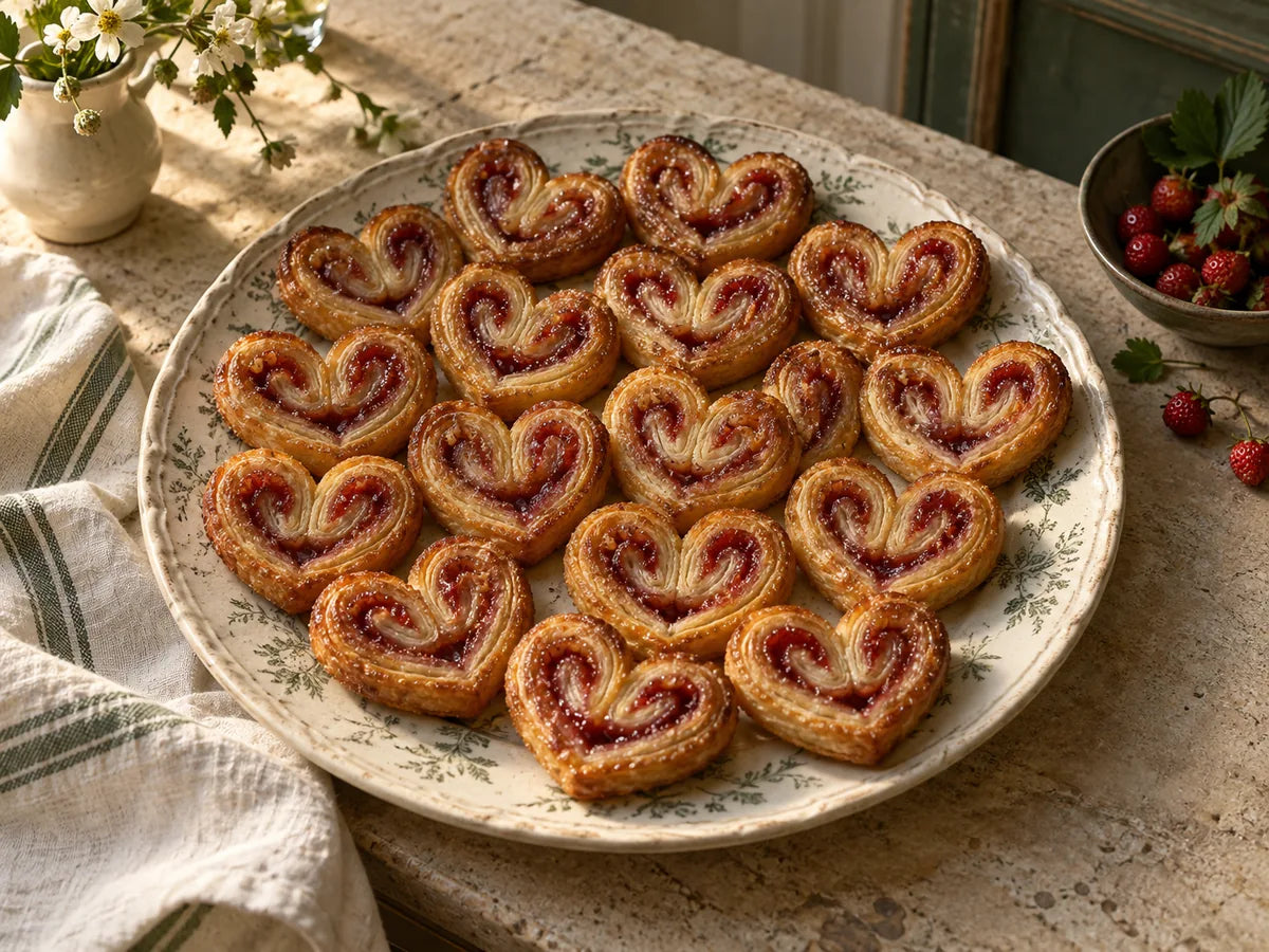 Wild Strawberry Jam Palmiers
