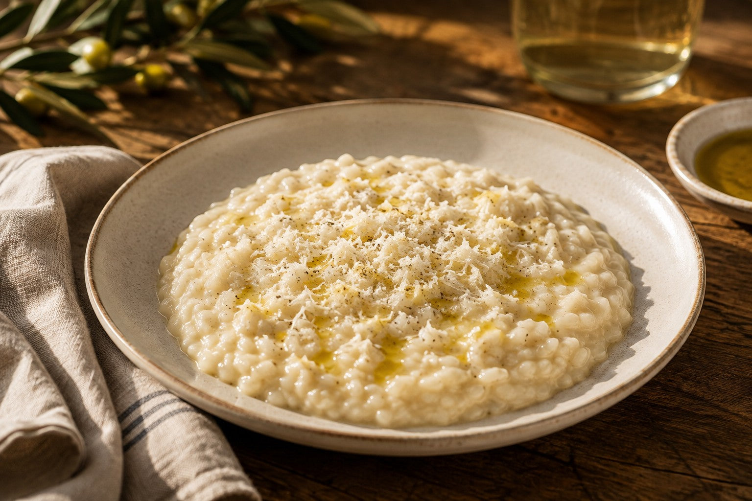 Parmesan Risotto, Finished with Olive Oil