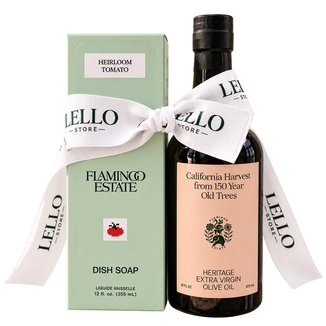 Flamingo Estate Kitchen Gift Duo — Olive Oil & Tomato Dish Soap