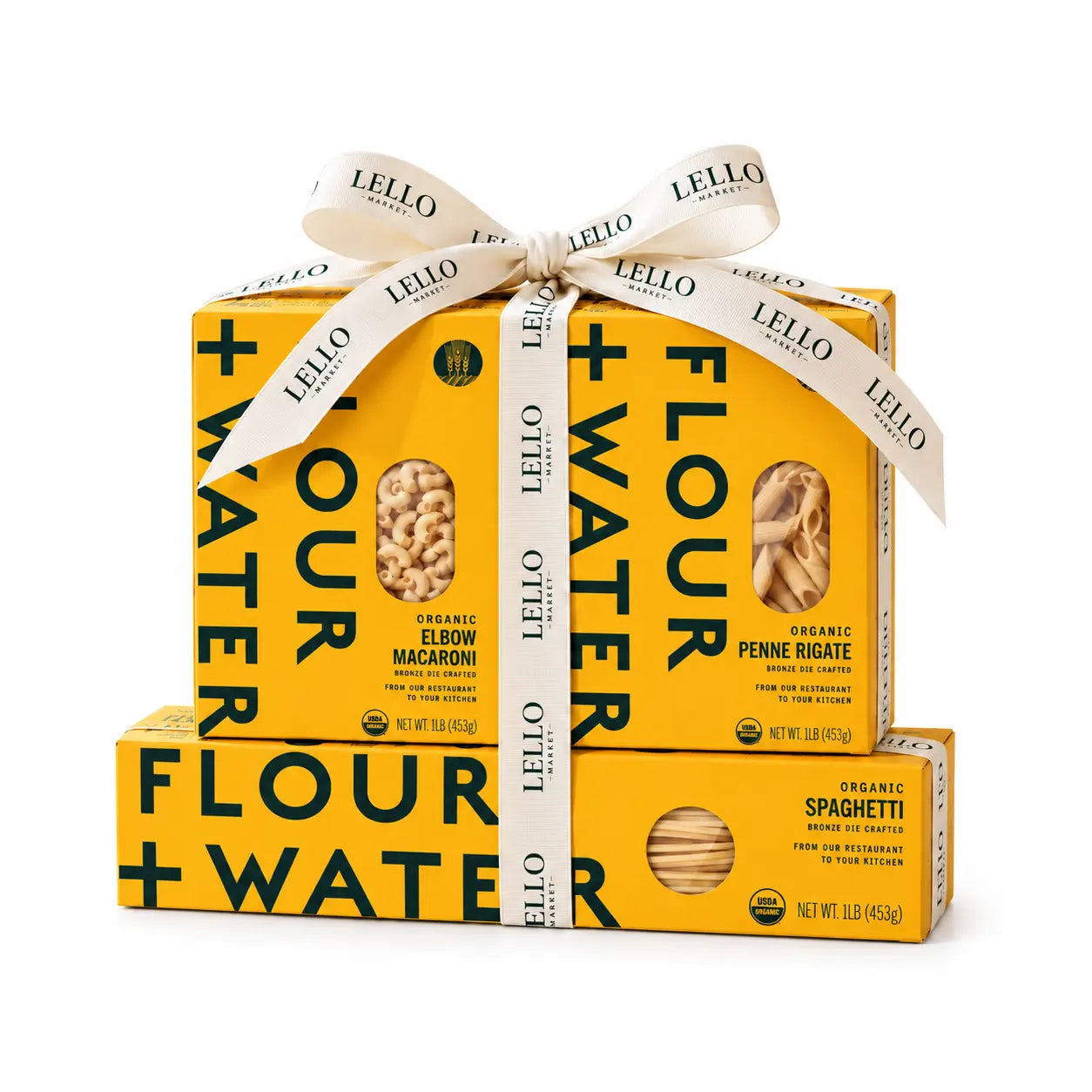 The Flour + Water Pasta Trio — Spaghetti, Penne & Elbow